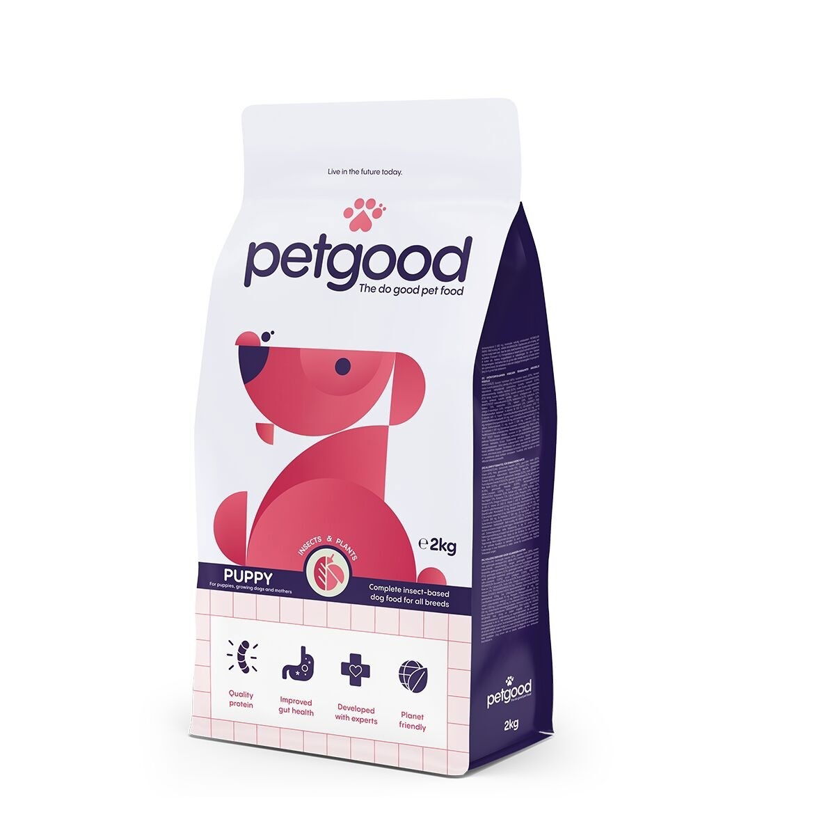 Petgood insect-dog food, pup, junior, nursing dogs