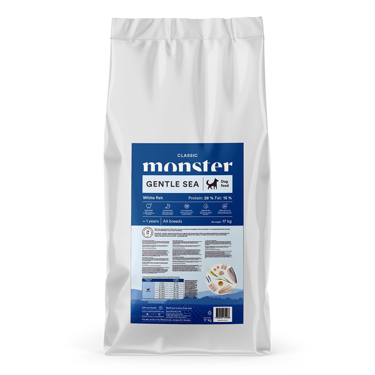 Monster Classic Dog Adult Gentle Sea Torrfoder till Hund