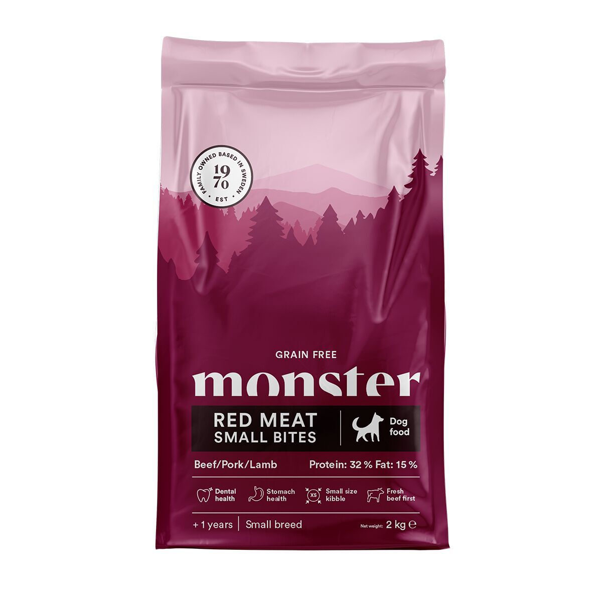 Monster Dog Grain Free Adult Red Meat Small Bites Torrfoder till Hund