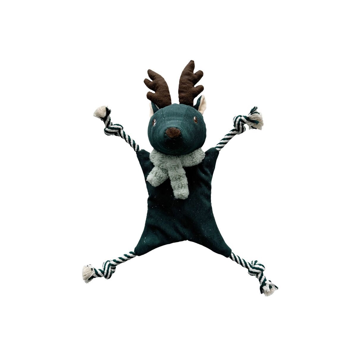 Bark-a-Boo Evergreen Platt Hjort med Rep 43 cm