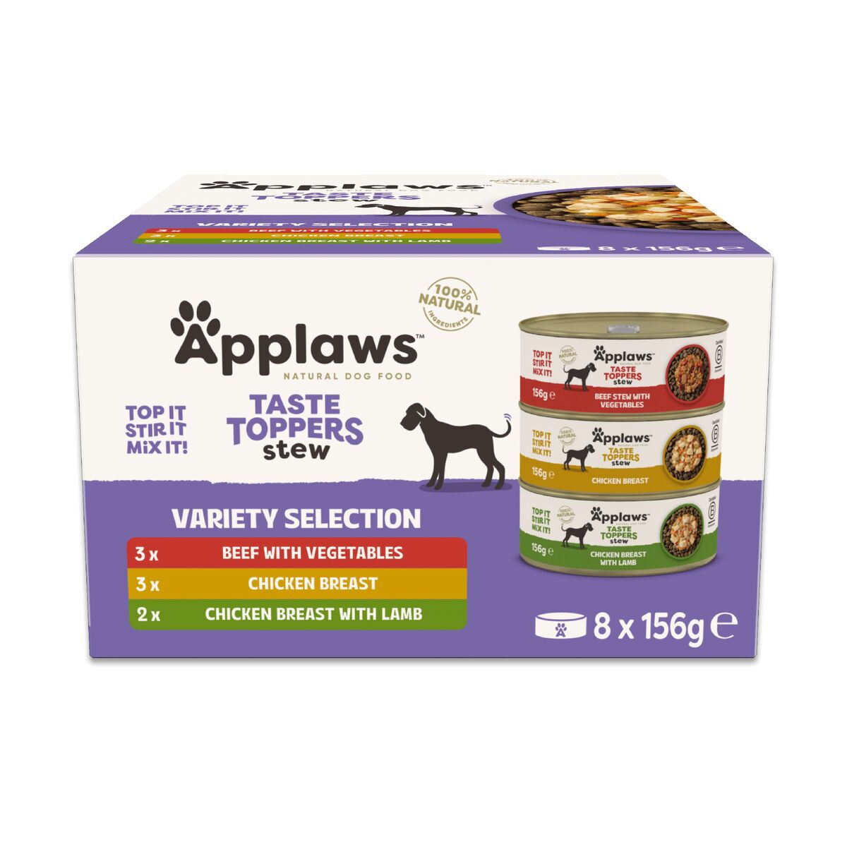 Applaws Smaksättare till Hundfoder Stuvning Multipack 8x156 g