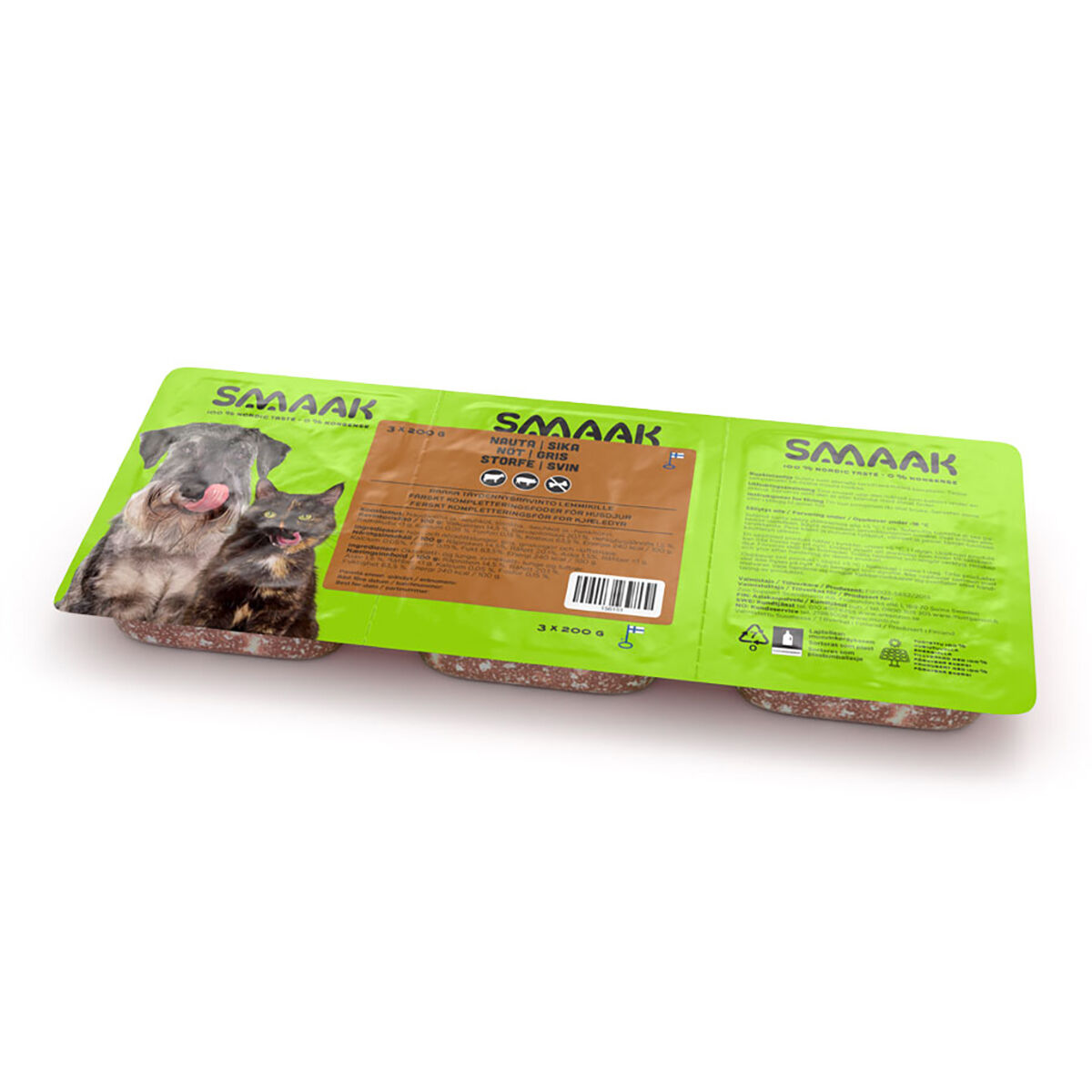 SMAAK Raw Complementary Beef & Pork Minced Meat | Hund - Hundmat - Färskfoder & BARF till hund | DogStyle