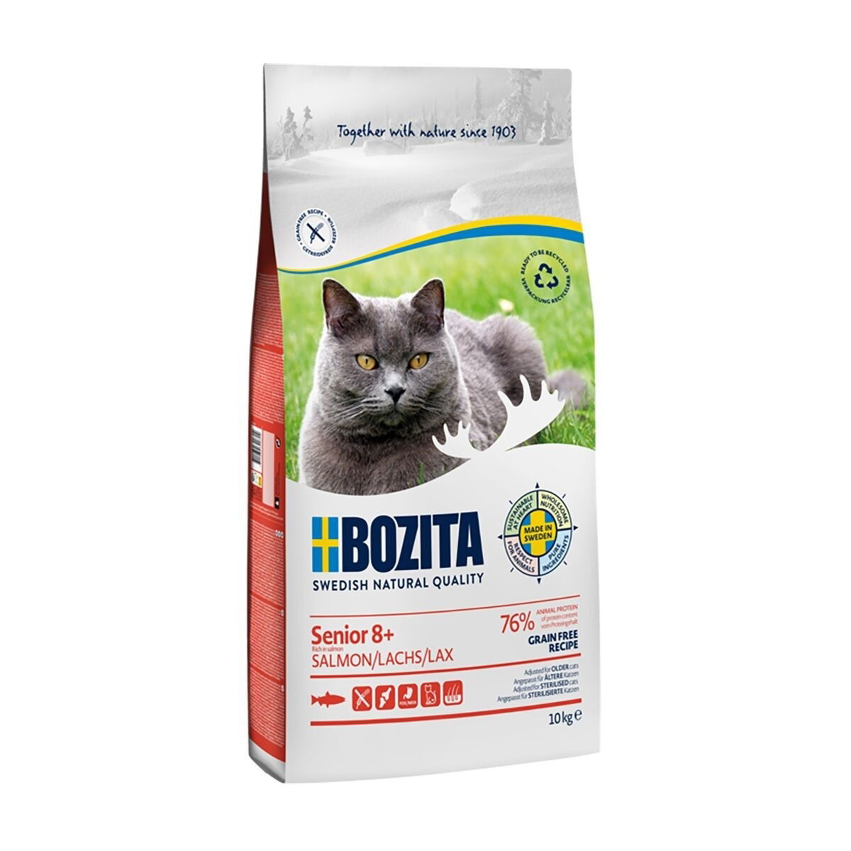 Bozita Senior 8+ Spannmålsfri Kattmat med Lax