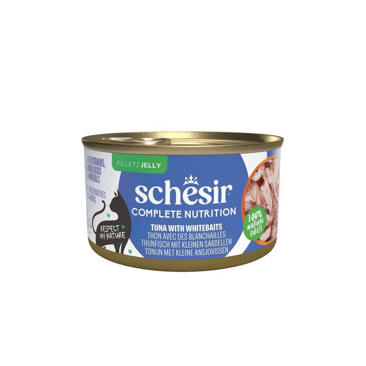 Schesir Cat Adult Tuna & Whitebait Jelly 85 g