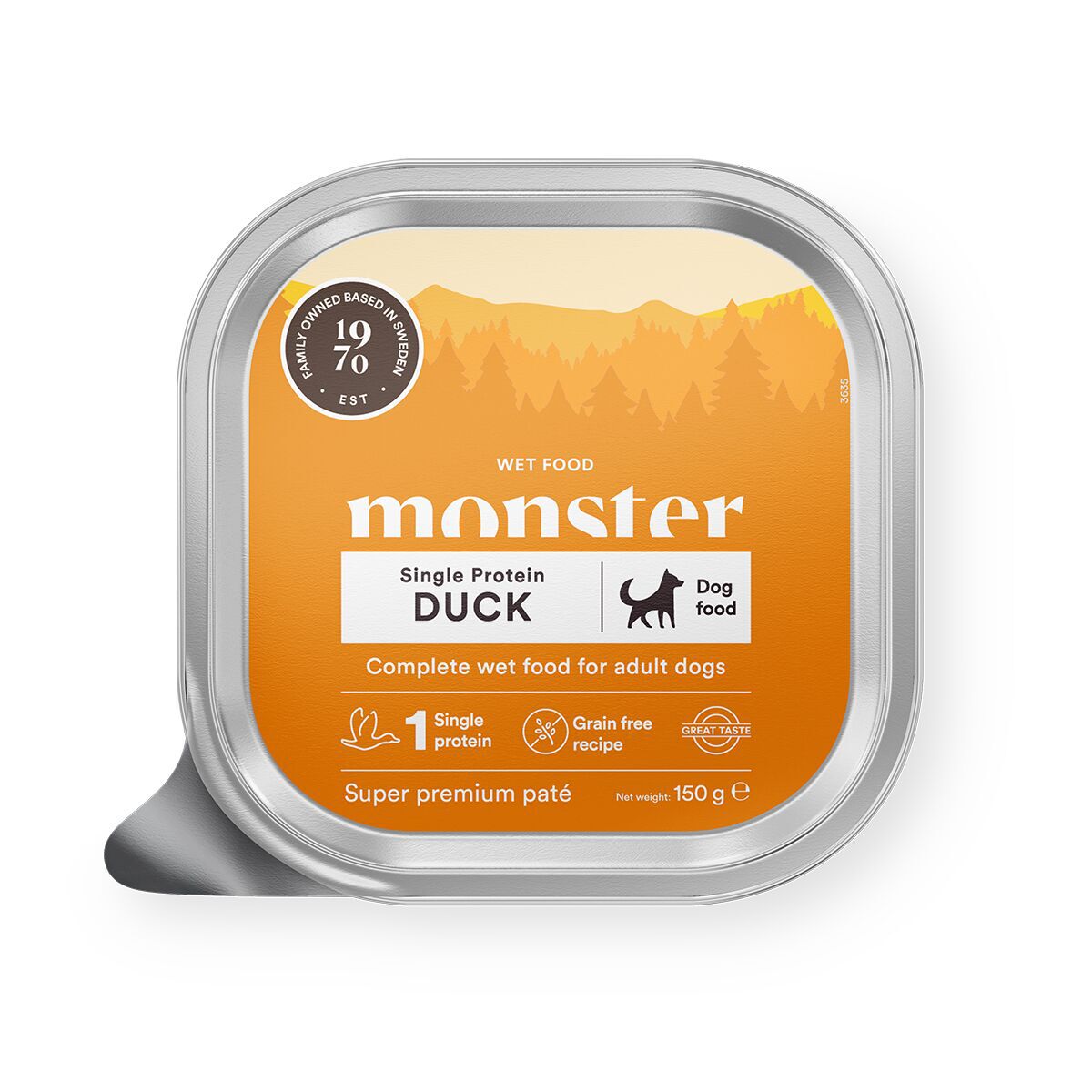 Monster Dog Adult Duck Paté Våtfoder till Hund 150 g