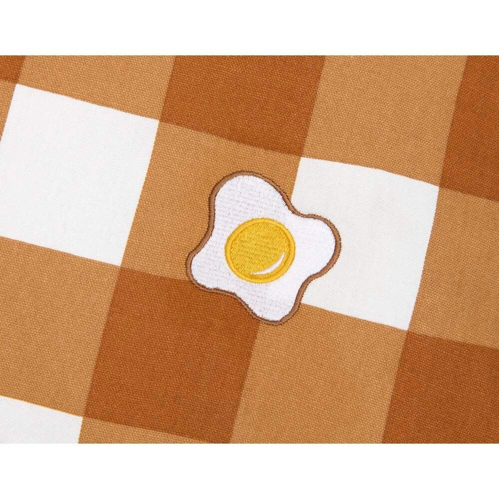 Little&Bigger Breakfast Club mattress gingham brown fried egg
