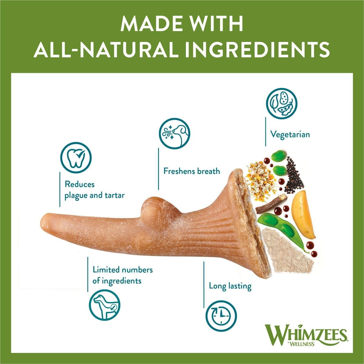 Whimzees Occupy Antler M Functional chew for dogs