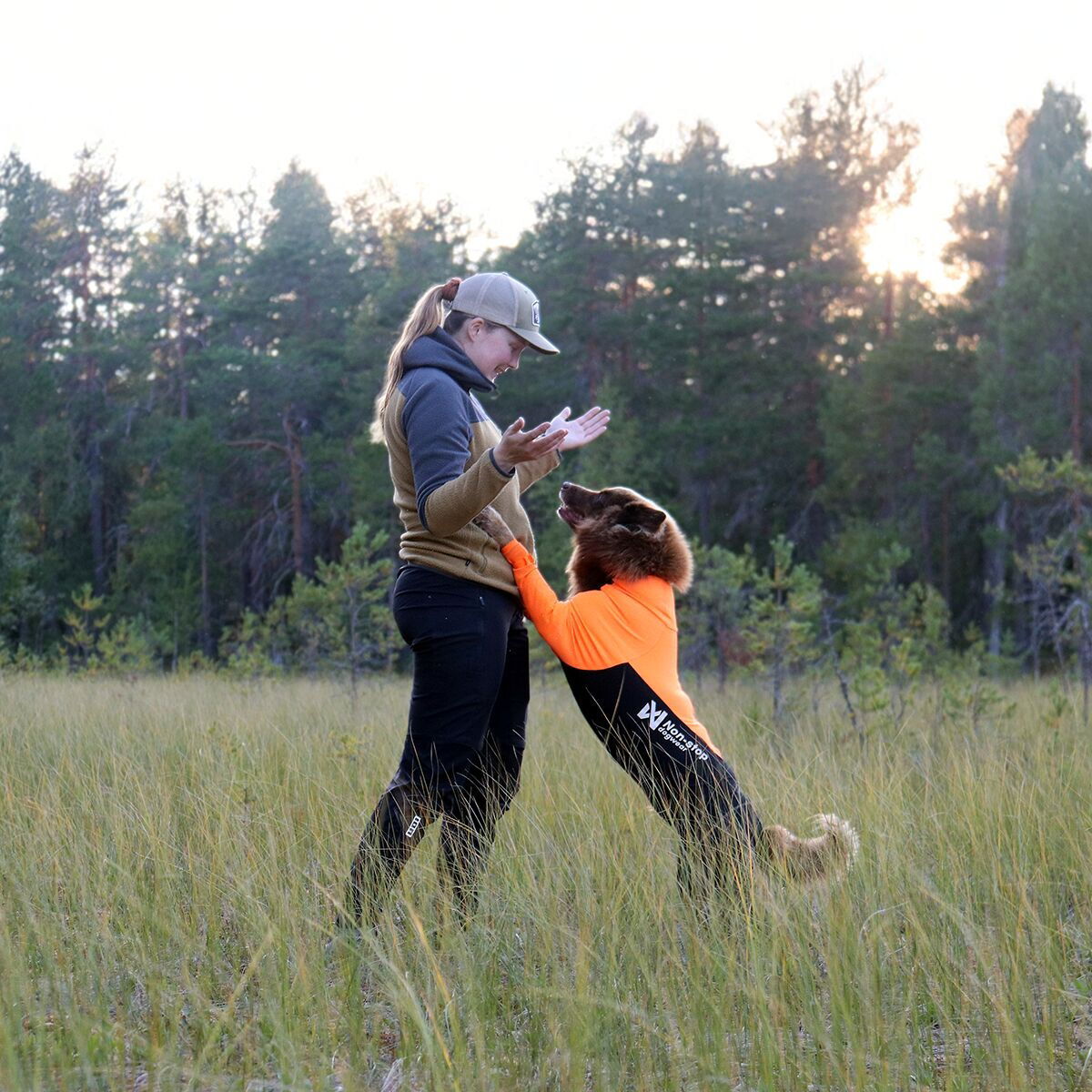 Non-stop dogwear Protector suit F orange/black