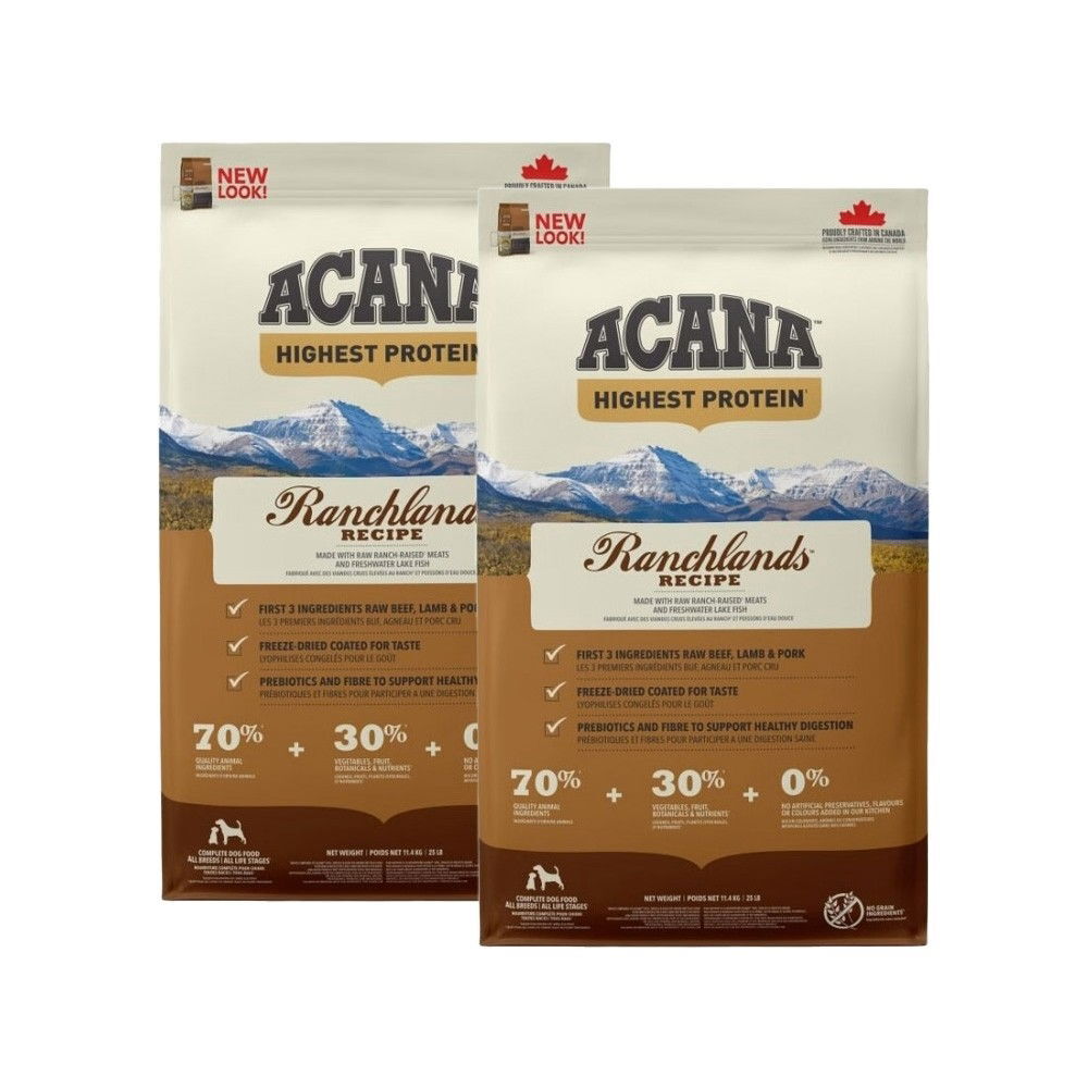 Acana Dog Ranchlands 2x11,4 kg | Hund - Hundmat - Torrfoder till hund | DogStyle