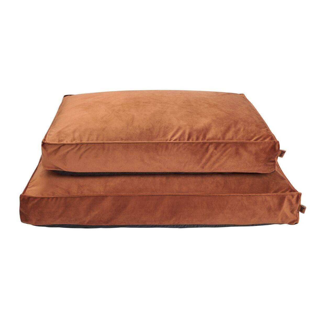 Basic WellB orthopedic velvet mattress rusty orange