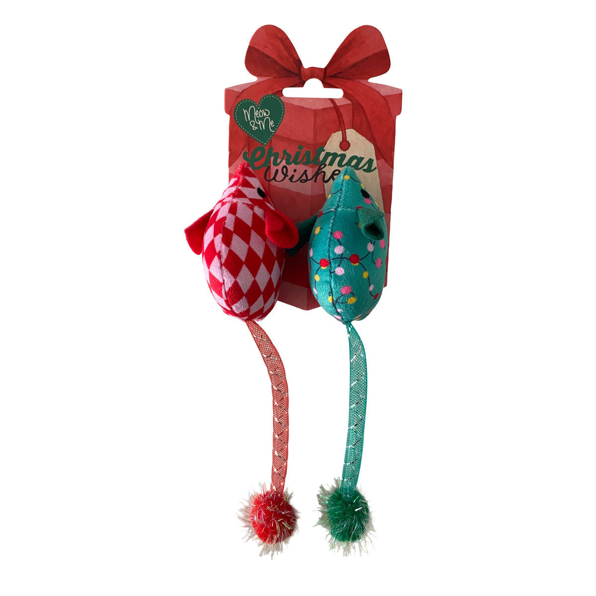 Meow&Me Christmas Whishes Leksaksmöss till Katt 2-pack
