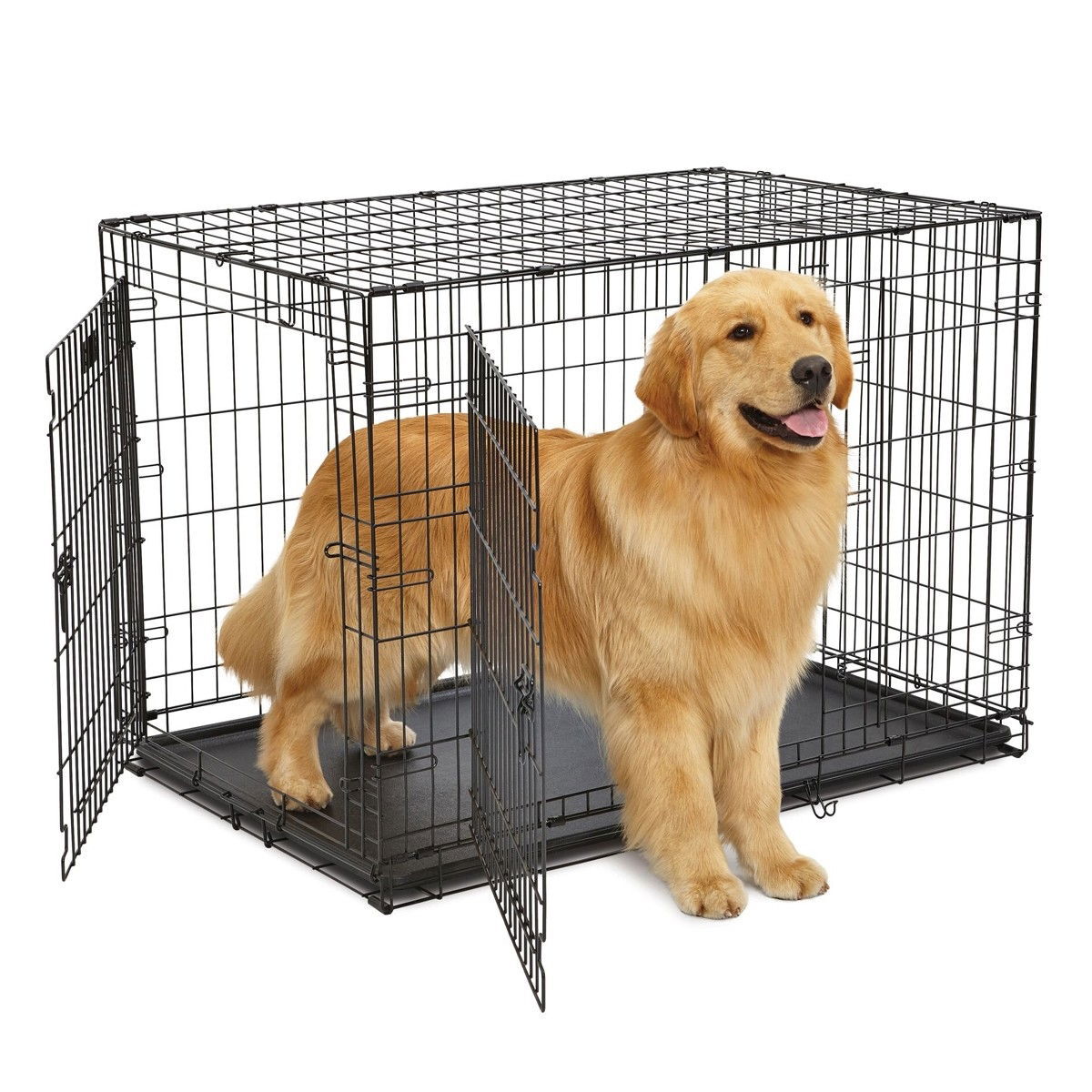 Midwest Hundbur i galler Svart