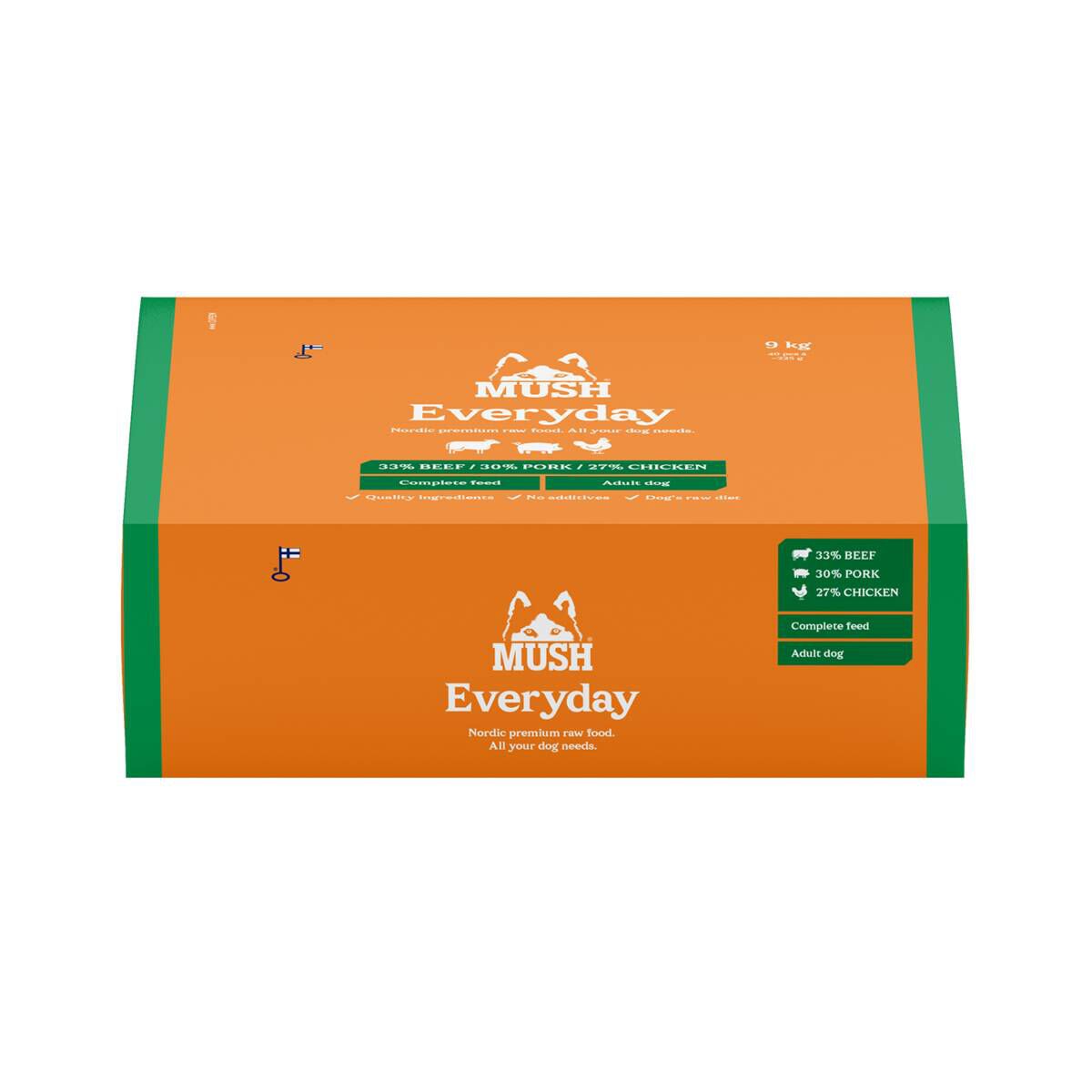 MUSH Everyday Green Beef-Pork-Chicken Färskfoder till Hund