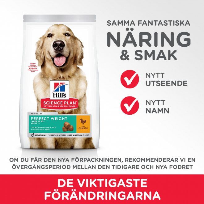 Hill's Science Plan Dog Adult Perfect Weight Large Breed Chicken