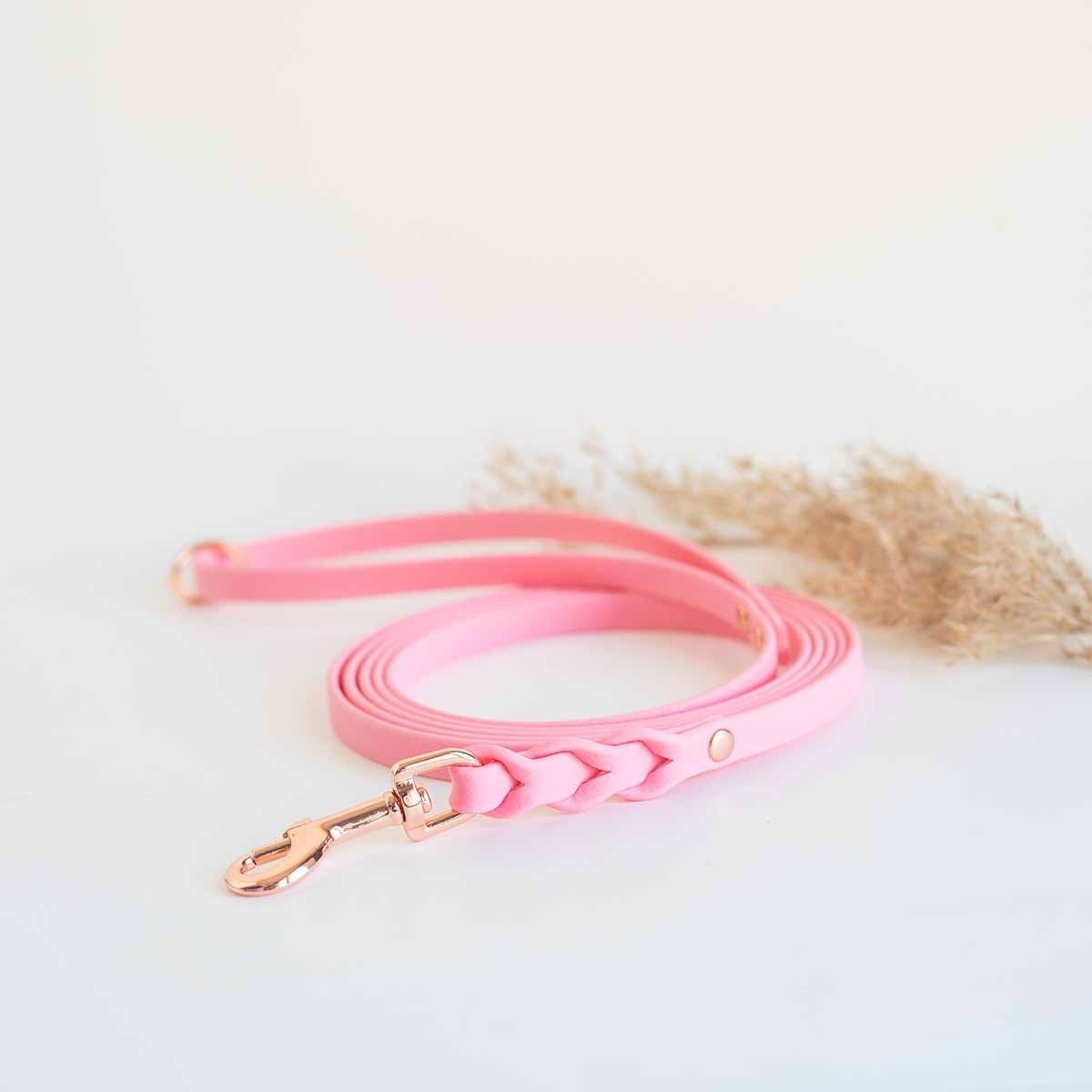 Tyylivoitto Braid leash, light pink