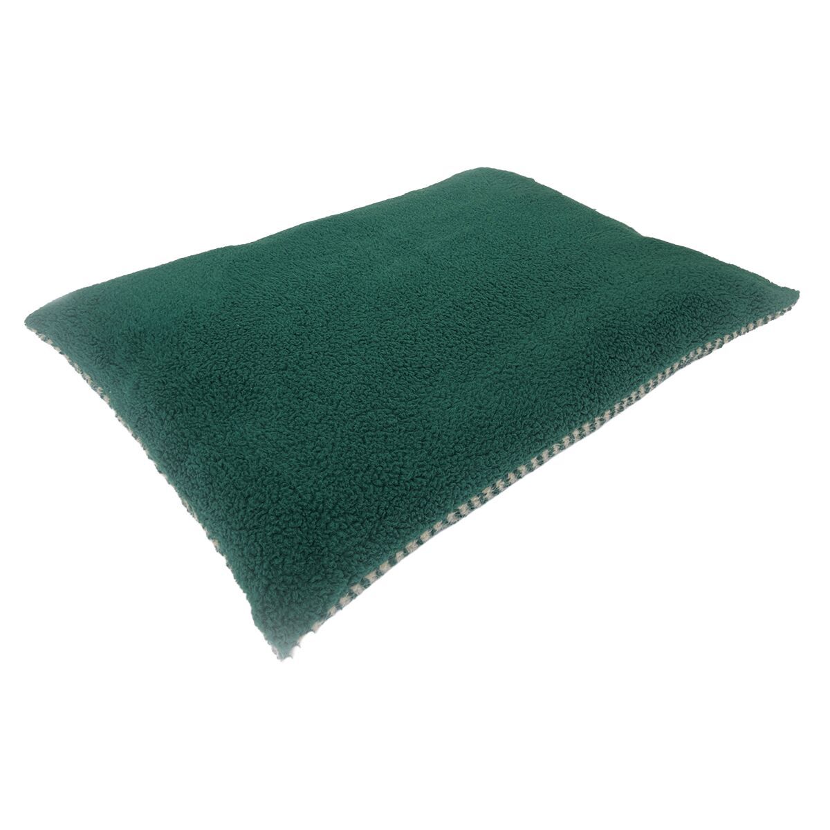 Dog bed Danish design Fleece Green Herringbone
