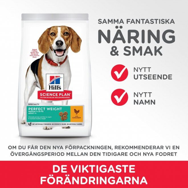 Hills Science Plan Canine Perfect Weight Medium Adult