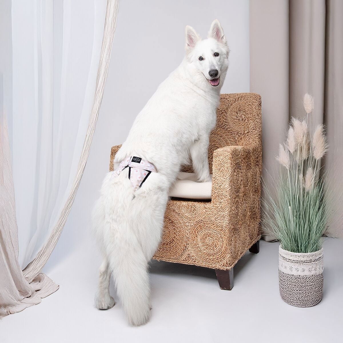 RuttuNuttu heat pants wraparound, daisies beige