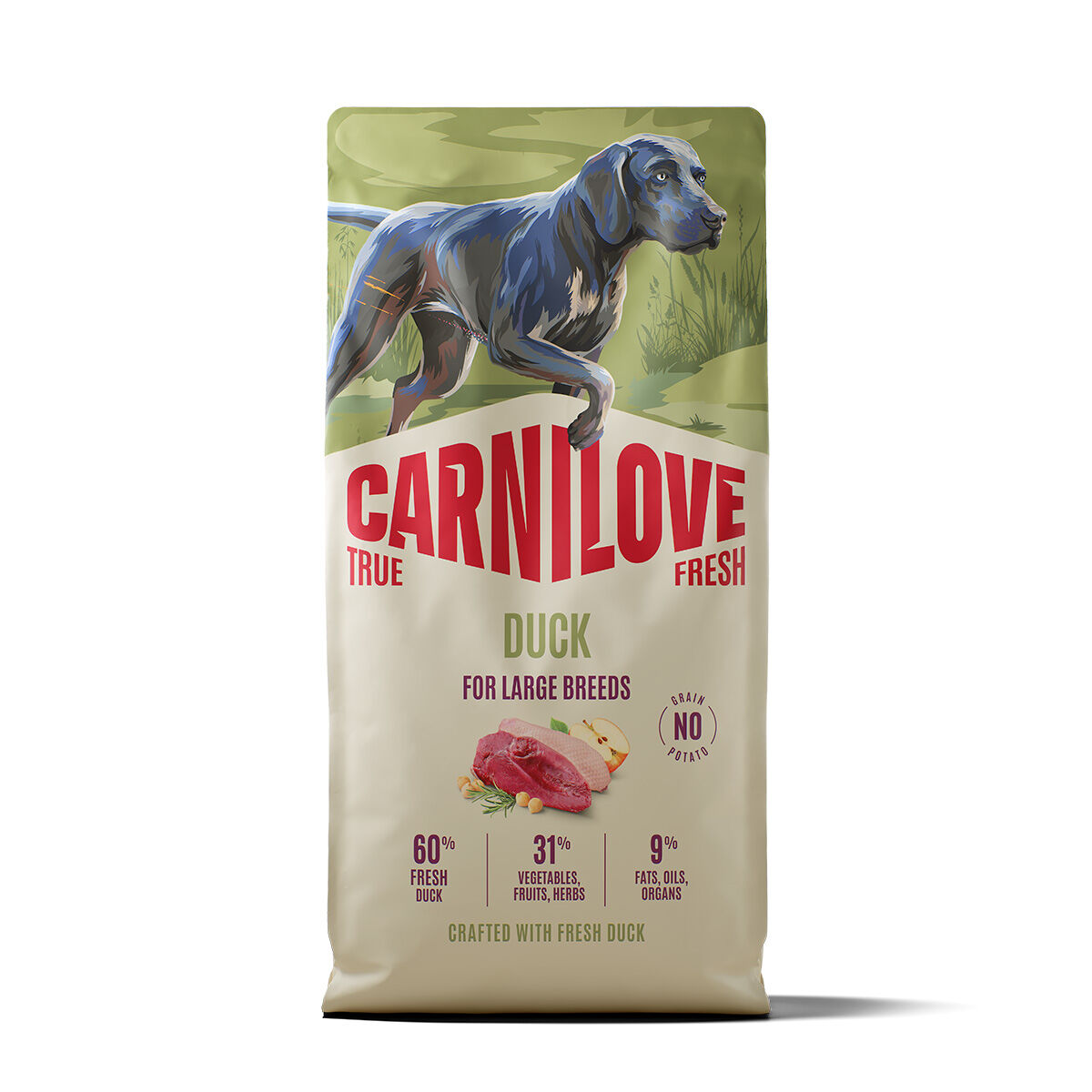 True Fresh Duck Large Adult Dogs Torrfoder för Stora Hundar - 12 kg