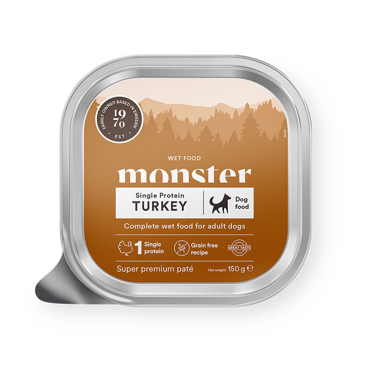 Monster Dog Adult Turkey Paté Våfoder till Hund 150 g