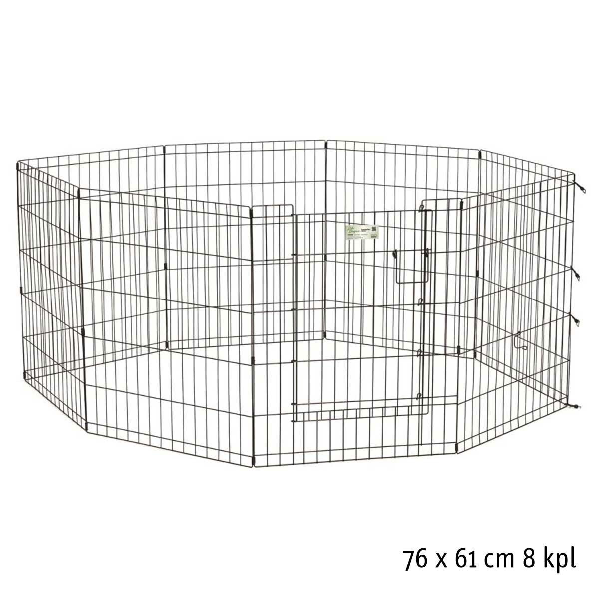 Midwest Valphage 8 paneler Svart | Hund - Valp - Valphagar | DogStyle
