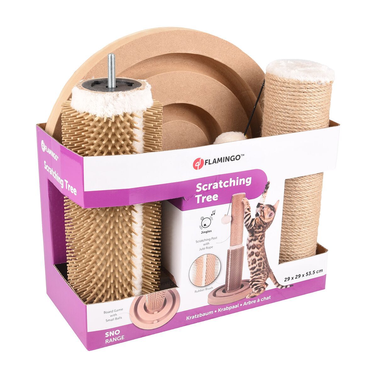 Flamingo Scratching tree Ayla Cream & Natural