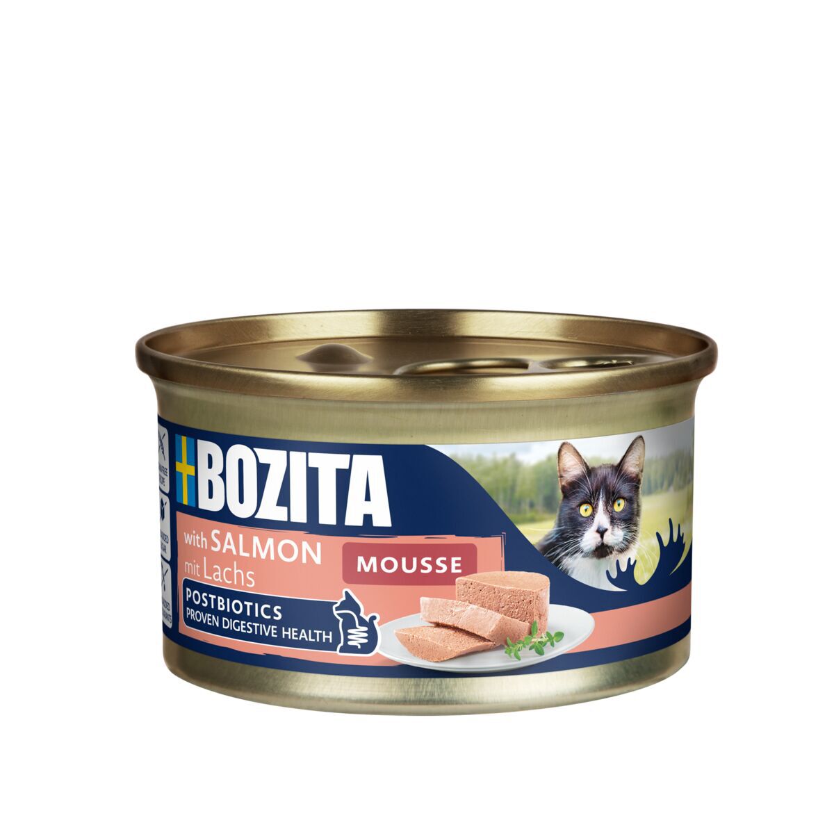 Bozita Mousse V&aring;tfoder till Katt med MSC-lax 85 g