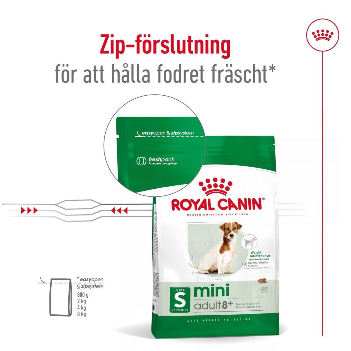 Royal Canin Mini Adult 8+ torrfoder för hund