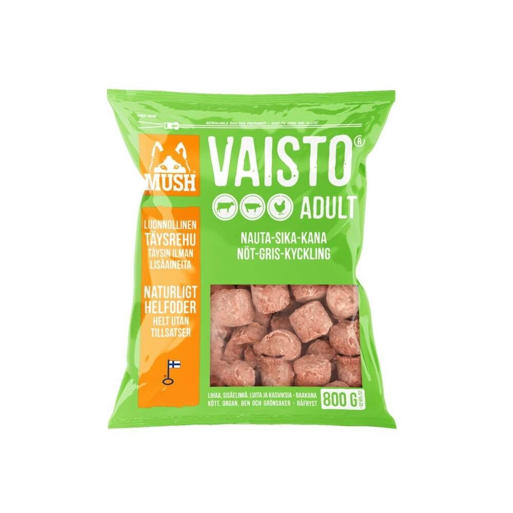 MUSH Vaisto® Grön Nöt-gris-kyckling 800g