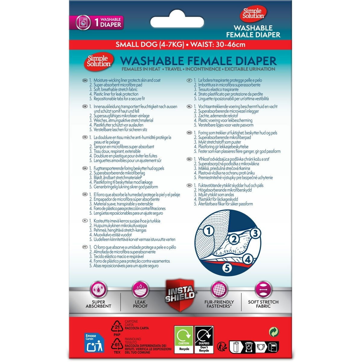 Simple Solution Diaper Garment purple