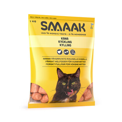 SMAAK Raw Cat Adult Complete Kyckling 1 kg