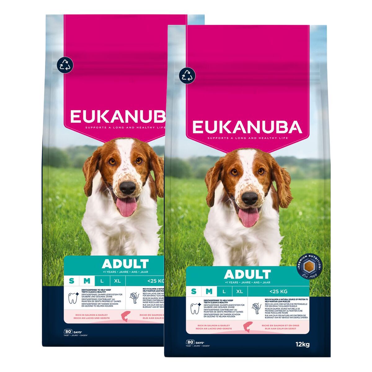 Eukanuba Adult Small & Medium Breed Salmon&Barley 2 x 12kg