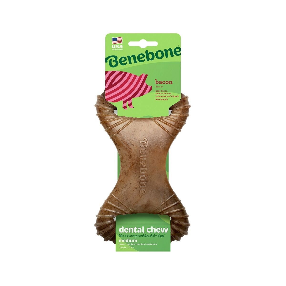 Benebone Dentaltuggben i Nylon med Baconsmak
