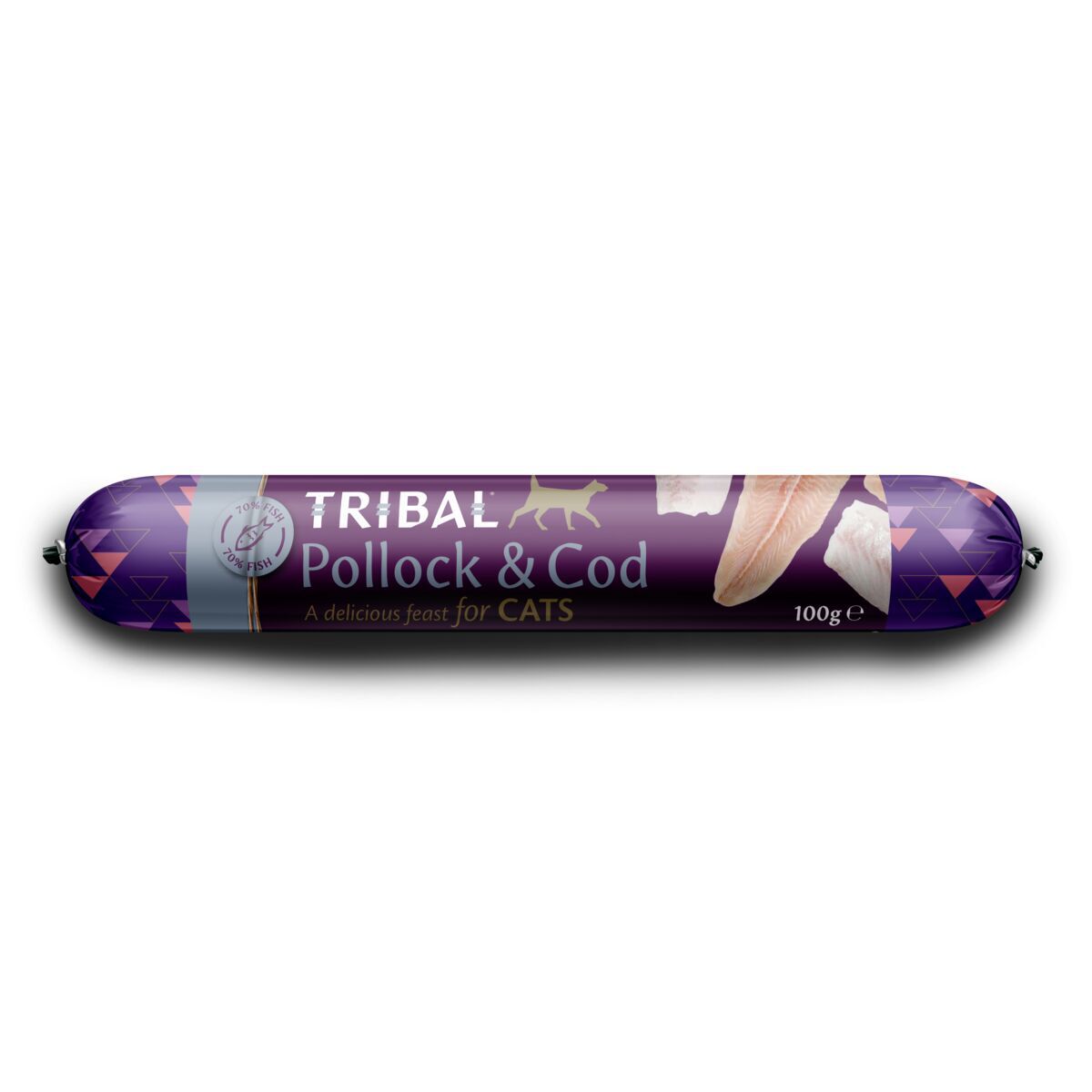 Tribal Cat Pollock & Cod Sausage Kattfoder 100 g