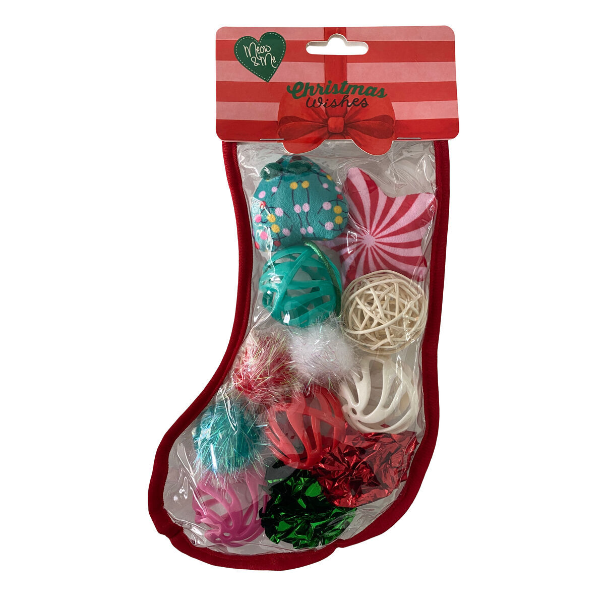 Meow&Me Christmas Whishes Julstrumpa med 12 Kattleksaker