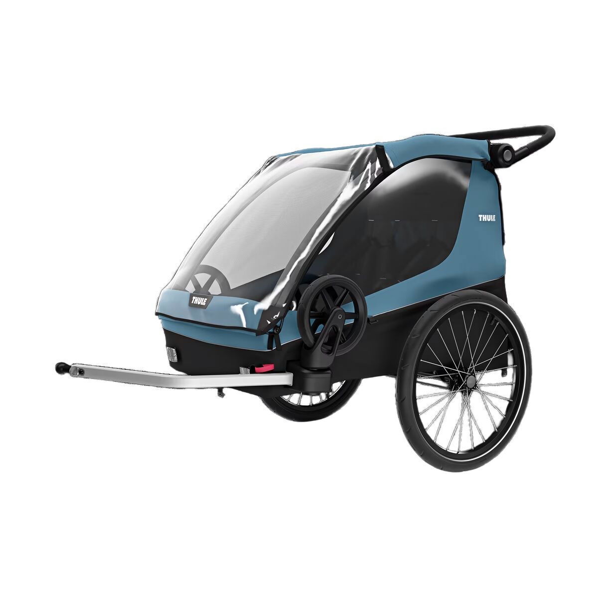 Thule Courier Cykelvagn Blå och Hundvagnskit