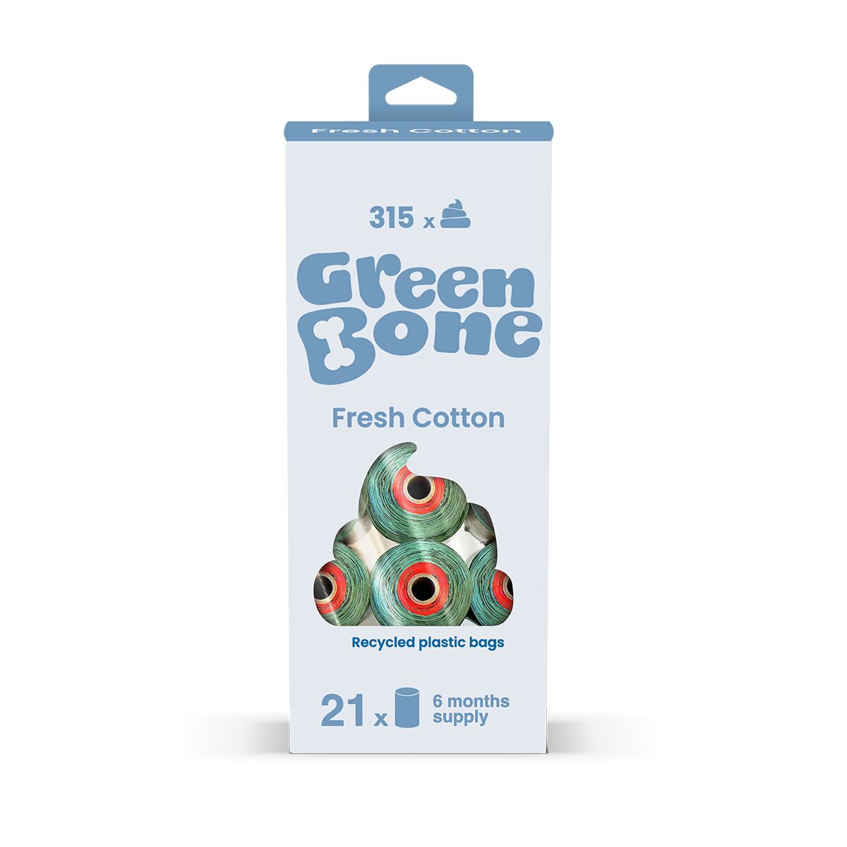 Green Bone Refill Stor Cotton 21 rullar/ 315 påsar