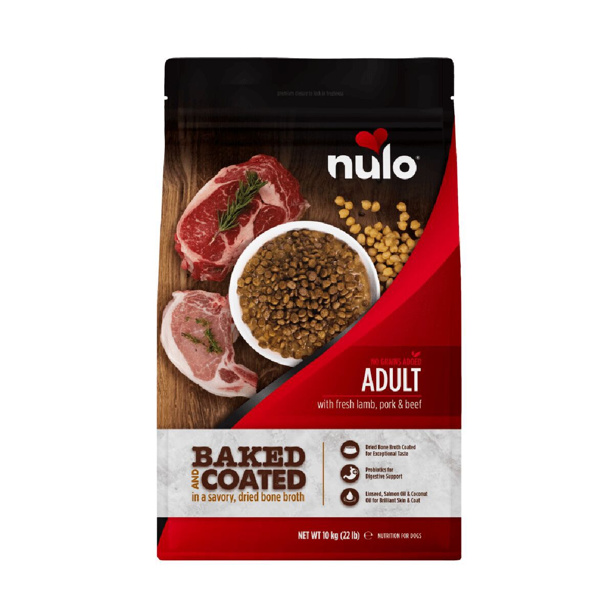 Nulo Baked & Coated Dog Adult Fresh Lamb, Pork & Beef Torrfoder till Hund