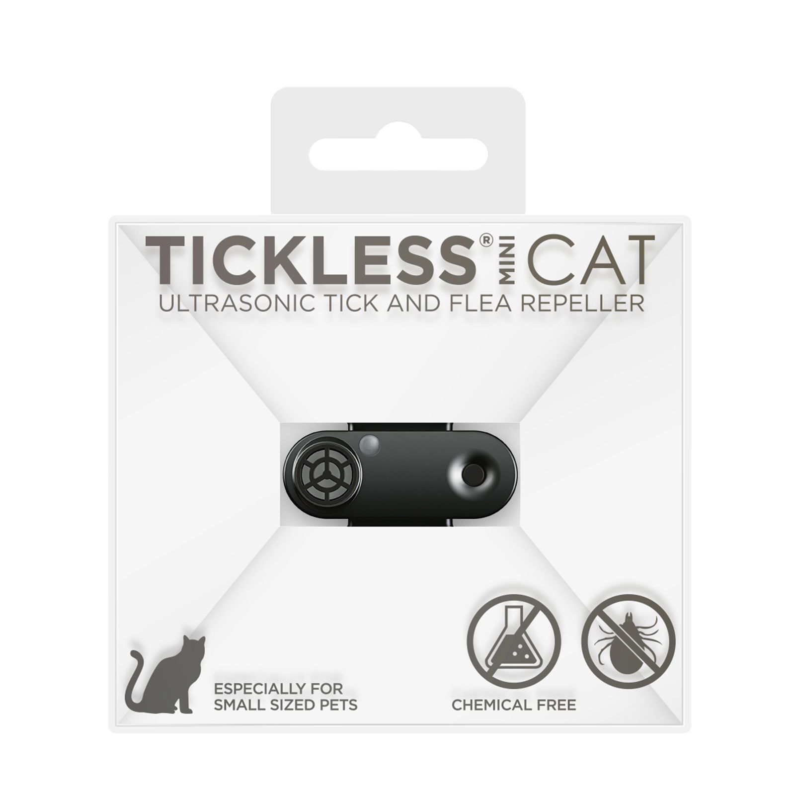 Tickless MINI CAT Electronic Tick Repellent black