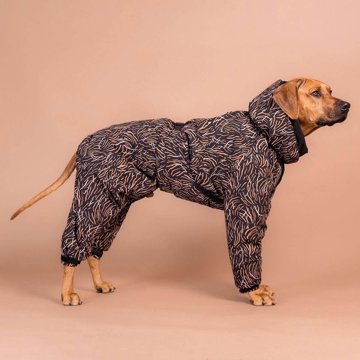 PAIKKA Vinteroverall till Hund Svart/Brun