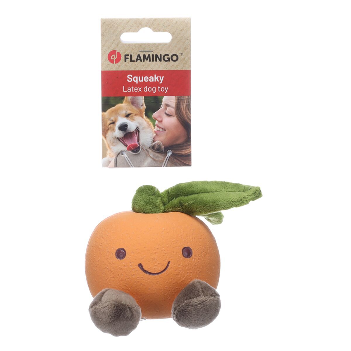 Flamingo Orange Dog Toy