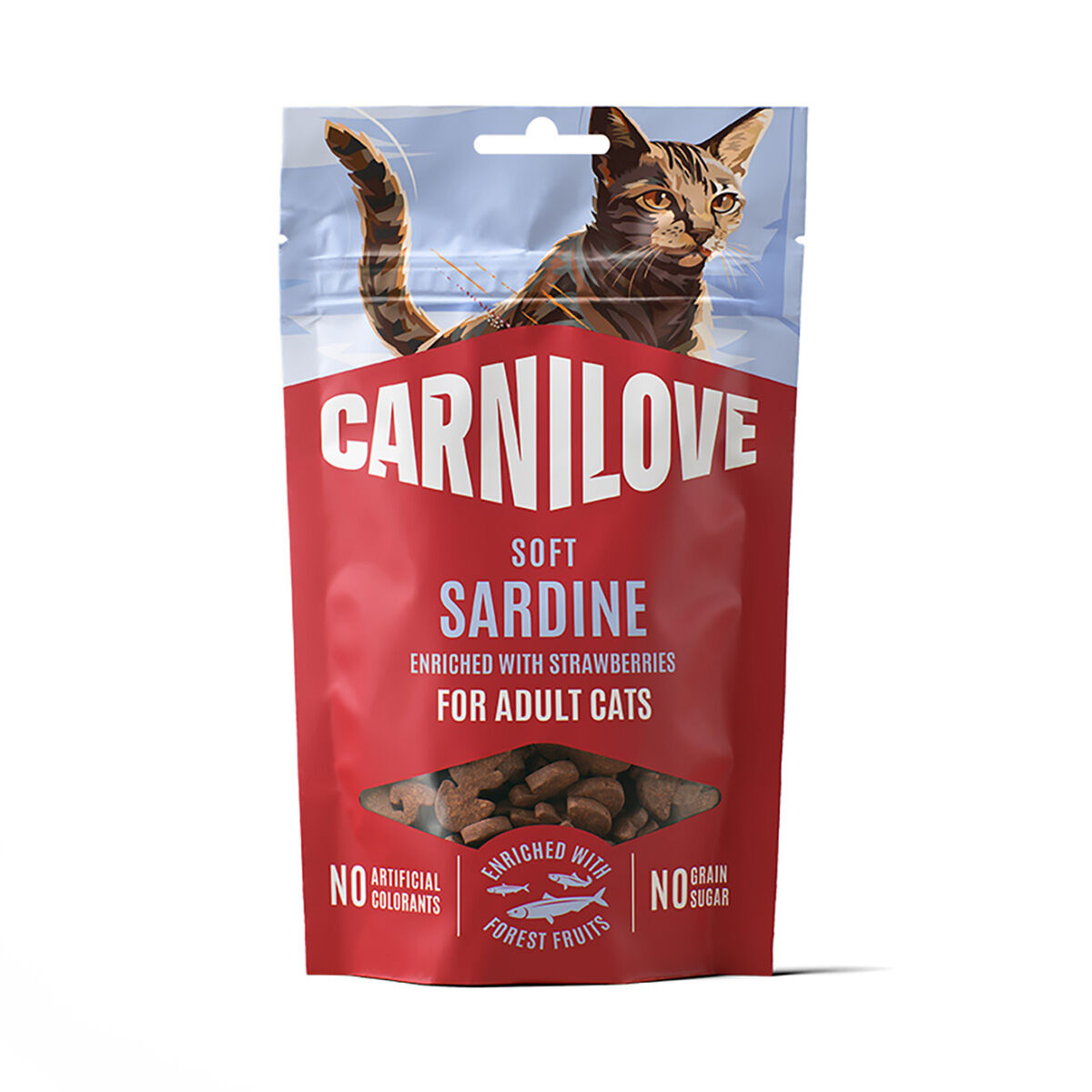 Carnilove Cat Soft Snack Sardine enriched with Strawberry - 50 g