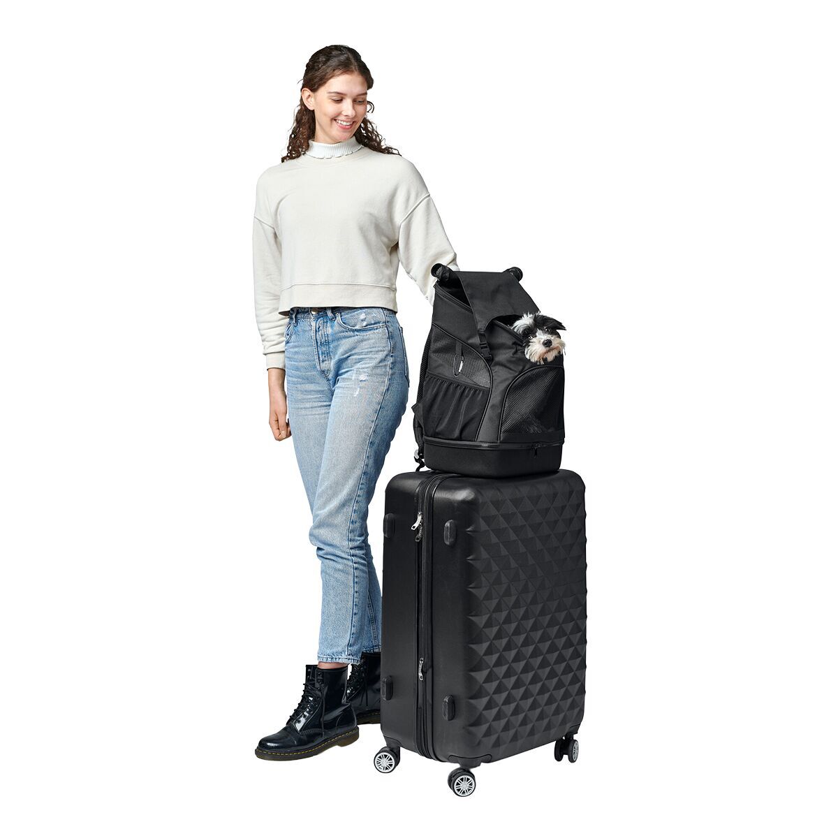 Hunter Dog Flight Bag and Backpack Miles Black