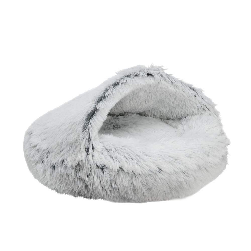 Little&Bigger Fluffy Cave bed icy white