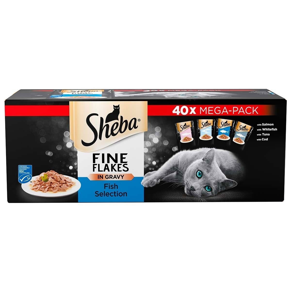 Sheba Fine Flakes Fish menu 40x85g
