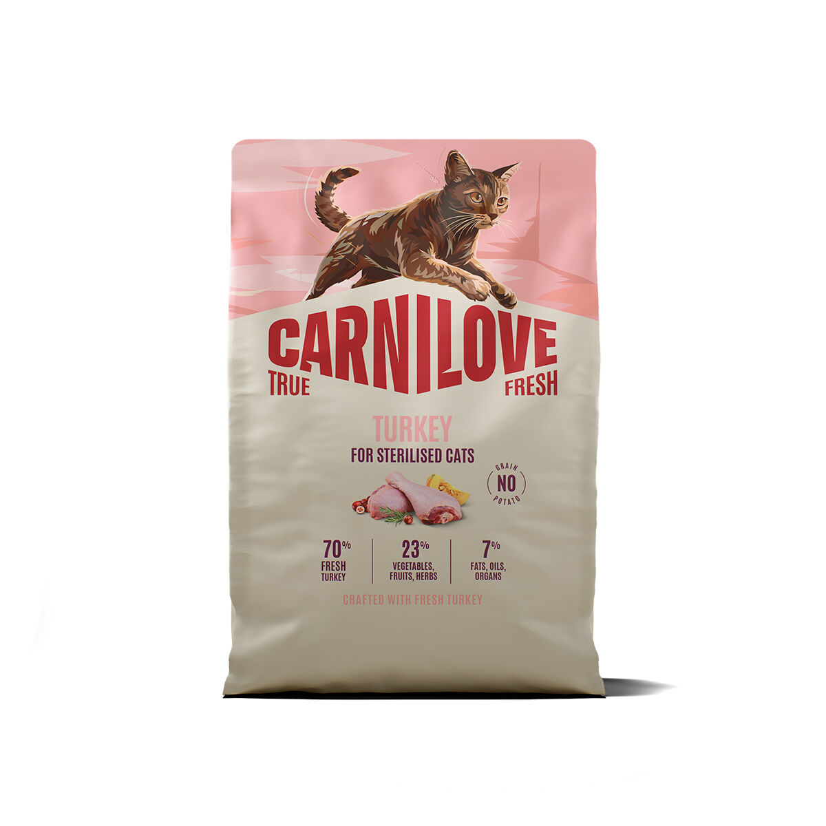 CARNILOVE TRUE FRESH cat dry turkey for sterilised adult all breeds