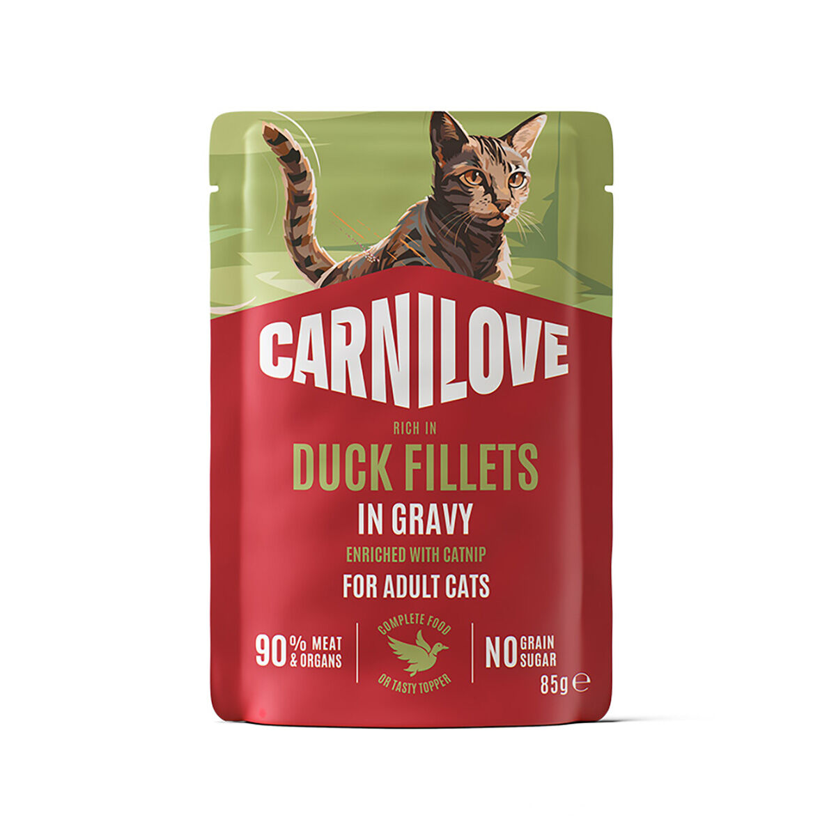 Carnilove Cat Pouch Gravy rich in Duck enriched with Catnip - 85 g