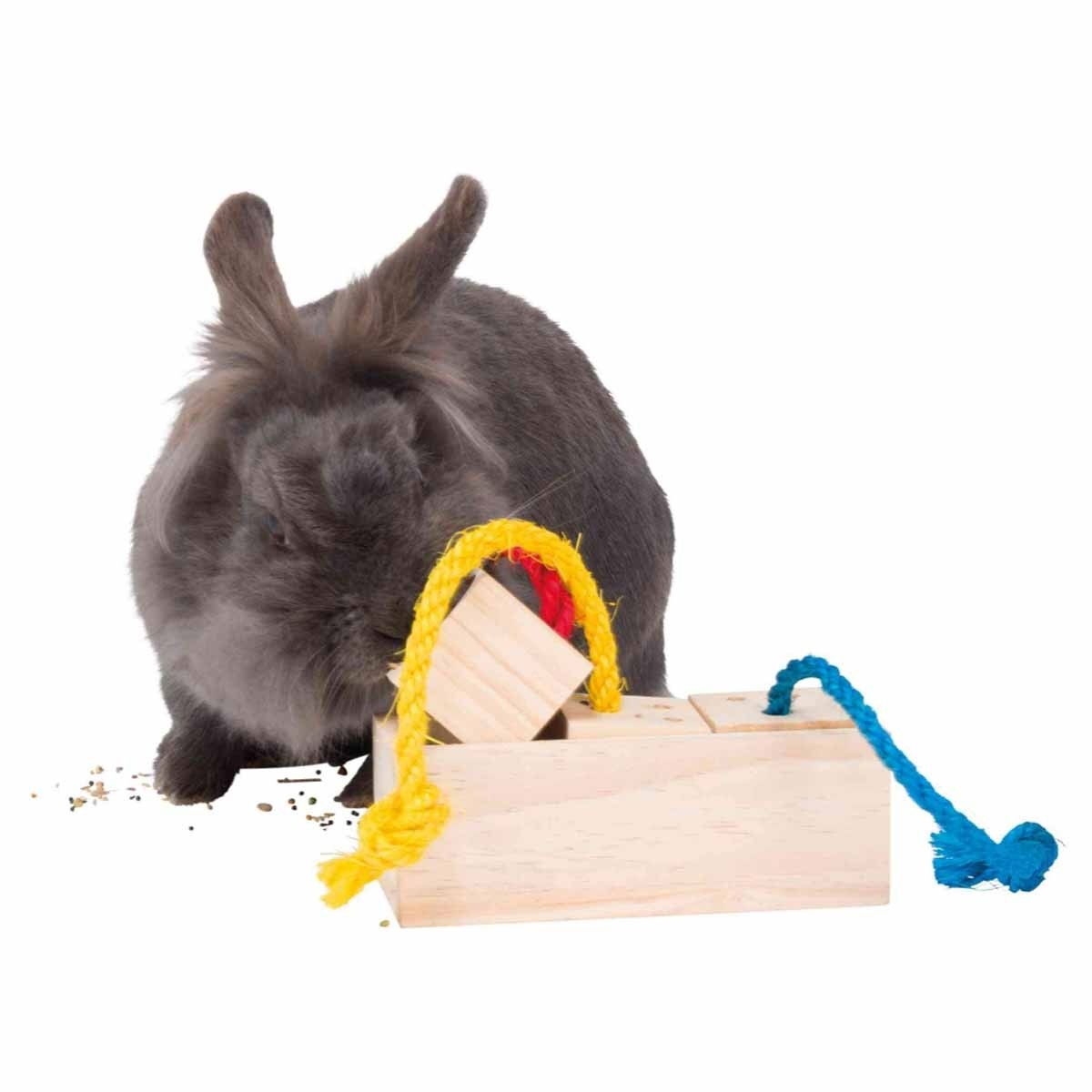 Leksak gnagare/fågel, snack cube, trä, 16 × 6 × 7 cm