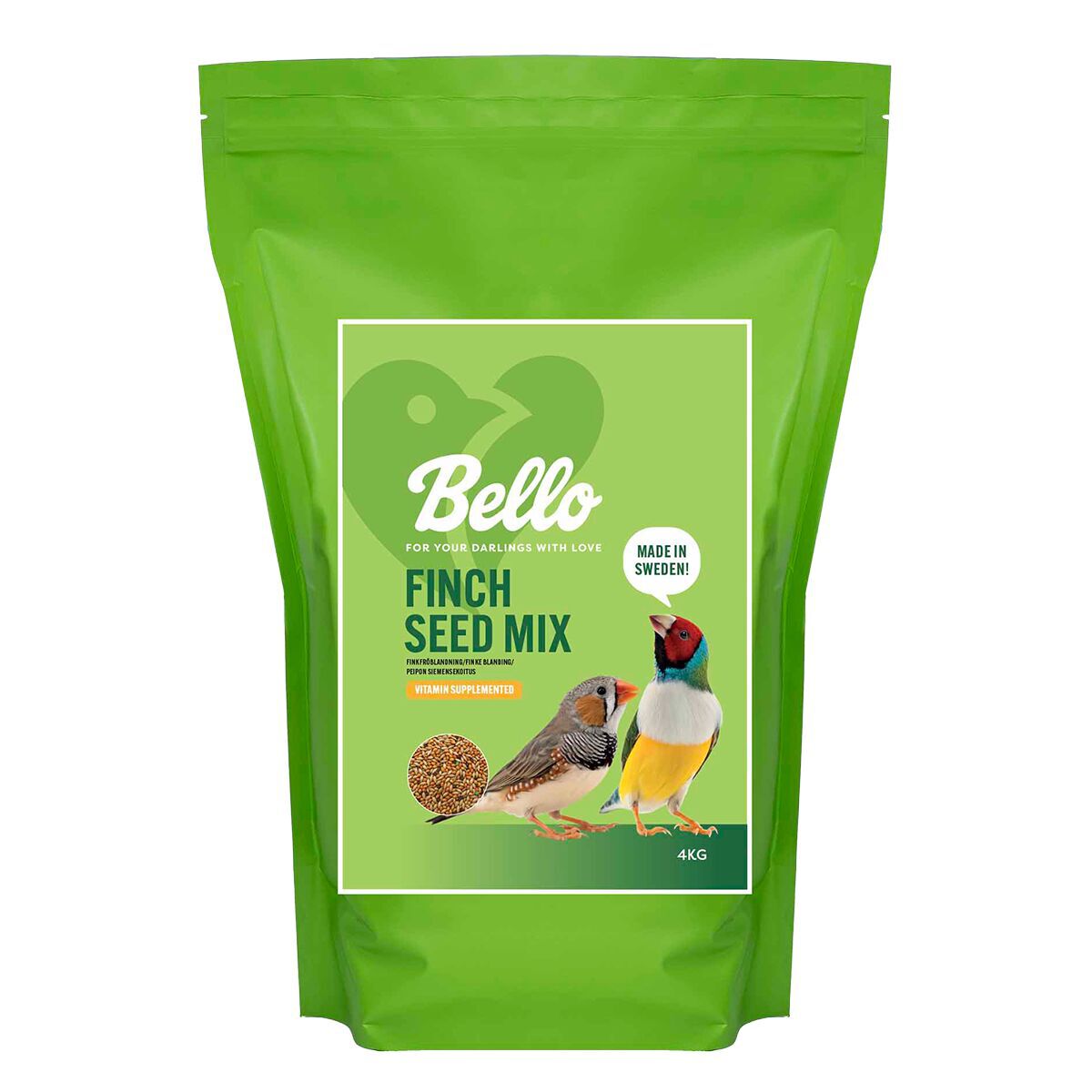 Bello Finch Seed Mix F&aring;gelmat till Finkar 4 kg