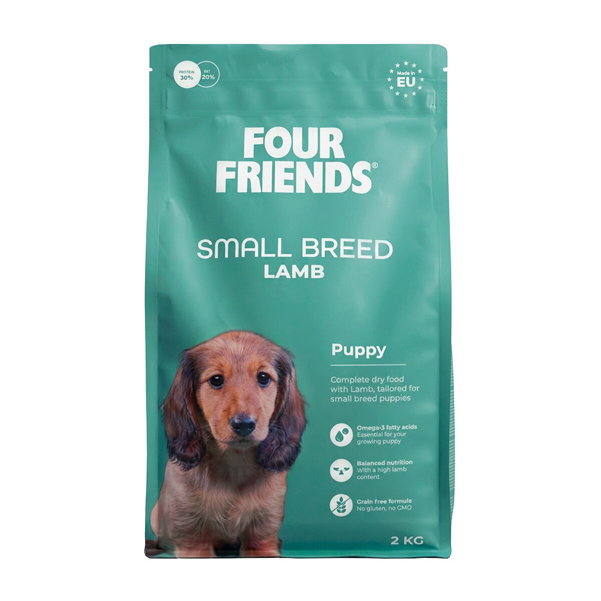 FourFriends Dog Small Breed Puppy Lamb Torrfoder till Valp | Hund - Valp - Valpfoder - Torrfoder till valp | DogStyle